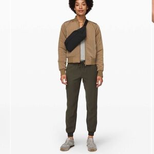 LULULEMON on the fly slim leg joggers dark olive green size 6